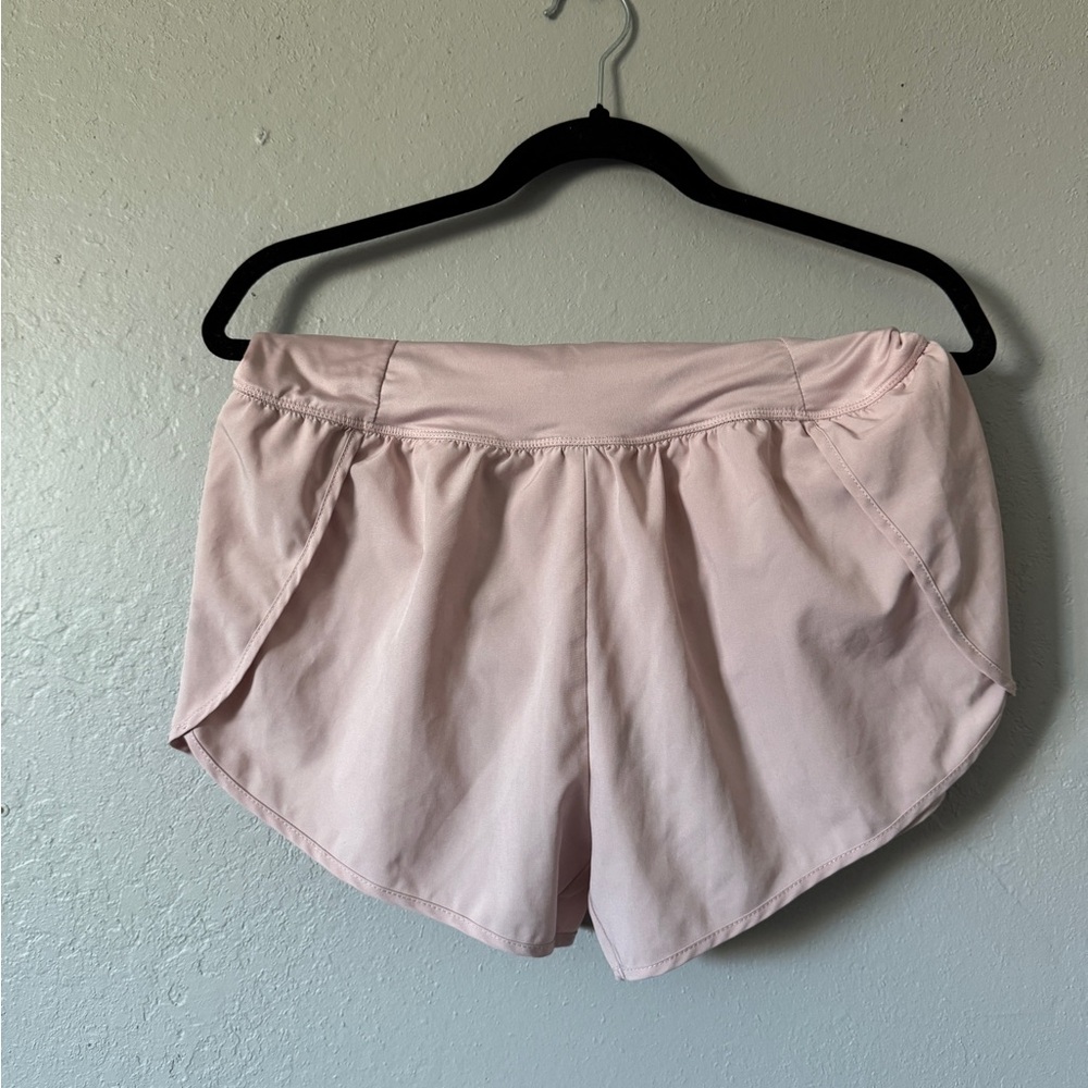Love Tree Pink Athletic Shorts with Curved Hems